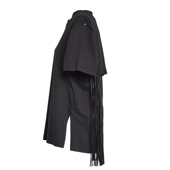 Sportmax Fringe-Back Top In Coated Jersey Design - NWT - Picture 3 of 5